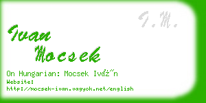 ivan mocsek business card